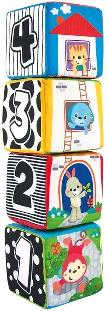 Cuburi moi interactive WinFun - Prietenii animalelor, 4 buc
