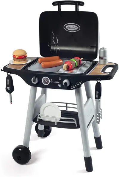 Jucarie pentru copii Smoby - Barbeque de gradina, cu 18 accesorii
