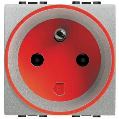 Priza 2P+T 16A 250Vca Std. FR. port-eticheta LiVing Light -Tech - 2 module