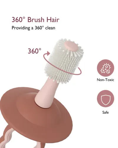 Periuta de dinti din silicon 360 grade Momcozy verde