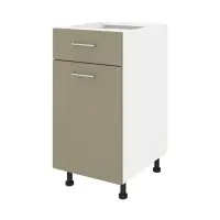 Corp Baza Lecce, 1 Sertar, 1 Usa, Taupe/Alb, 40 x 50 x 80 cm