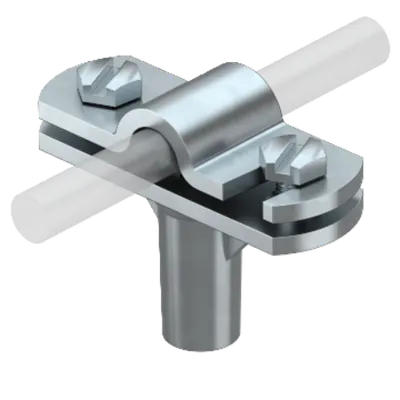 Cable bracket with hinged crossbar Rd 8−10, 30 mm mounting height, galvanised | Type 168 DIN-K-M8