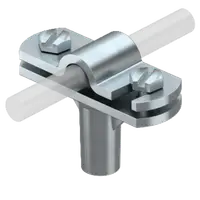 Cable bracket with hinged crossbar Rd 8−10, 30 mm mounting height, galvanised | Type 168 DIN-K-M8