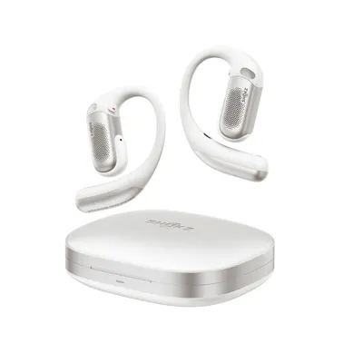 Căști Bluetooth OpenFit Pro Albe – Design Open-Ear, Reducere a Zgomotului