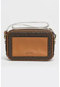 Geanta crossbody cu monograma Maeve - Negru/Maro scortisoara