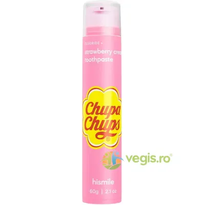 Pasta de Dinti cu Fluor si Aroma de Capsune si Frisca Chupa Chup Strawberry & Cream 60g