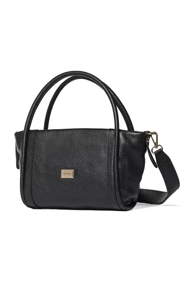 Geanta de piele cu maner Emberly Ultra - Negru