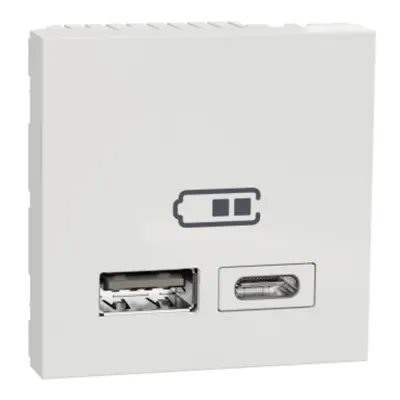 Noua Unica, Priza dubla incarcare USB 2.0 2m A+C alb
