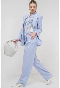 Sacou din amestec de lyocell Manisa - Albastru pastel