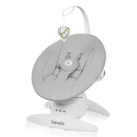Balansoar, Lionelo, Iris, 2 in 1, Rotire 360 grade, Electric, Cu 3 moduri de leganare, Cu 5 trepte de viteza, Cu 3 pozitii de inclinare, Pana la 9 kg, Gri