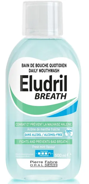 Eludril Breath Apă de gură zilnică pentru o respirație proaspătă, 500 ml