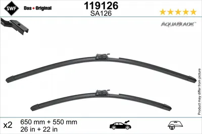 Lamela stergator fata cu spoiler (2buc) AquaBlade 650 550mm potrivit MERCEDES S (V223), S (W223), S (Z223) 09.20