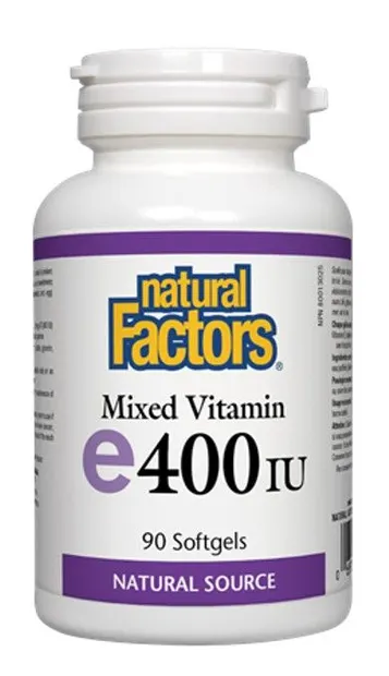 Mixed Vitamin E, 400 IU, 90 capsule gelatinoase moi, Natural Factors