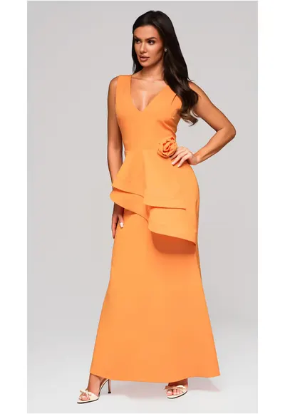 Rochie de seara Maxi LA-OM-DLR212 - Portocaliu