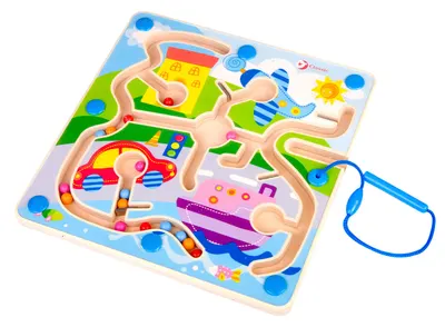 Jucarie din lemn Classic World - Tabla magnetica, trafic