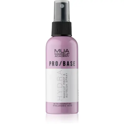 MUA Makeup Academy PRO/BASE Hydra Spray facial pentru fixare machiajului cu acid hialuronic 70 ml