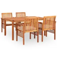 Gossi set mobilier de exterior cu perne 5 piese lemn masiv de acacia