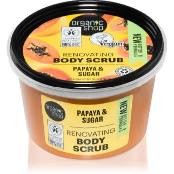 Organic Shop Organic Papaya & Sugar exfoliant de corp cu zahăr