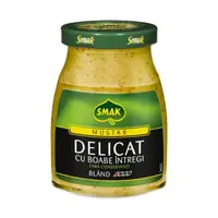 Mustar Delicat cu Boabe Intregi, Smak, 180 g
