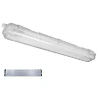 Corp de iluminat BELLA cu tuburi led (1200mm) 2X18W 6200K 6500K IP65 + kit de emergenta Elmark 9BM218LEDCWE