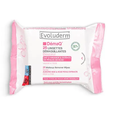 Servetele demachiante pentru toate tipurile de ten, 25 bucat, Evoluderm