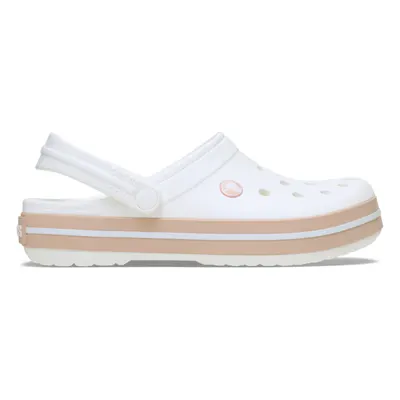 Saboti Crocs Crocband Alb - White/Pink Caramel