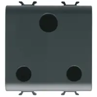 Priza 2M standard britanic Gewiss Chorus GW12297, negru satin