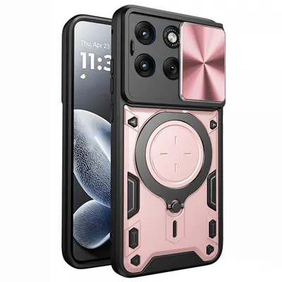 Husa pentru Motorola Edge 70 Fusion, Techsuit, CamGuard Pro, Roz Aurie