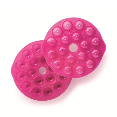 Formă din silicon pentru cake pops Lekue - 18 bucăți, roz