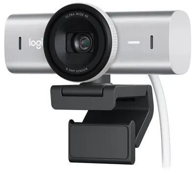 Cameră web Logitech - MX Brio, 4K Ultra HD, Pale Grey