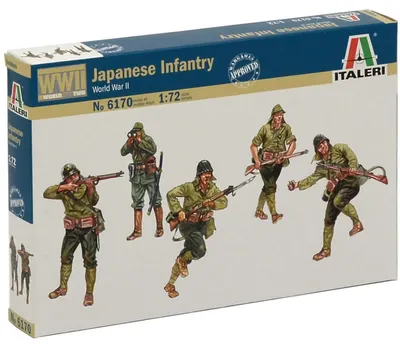 Figurine pentru hobby Italeri Militare: Soldați - Infanterie japoneză, al Doilea Război Mondial, 50 de figurine