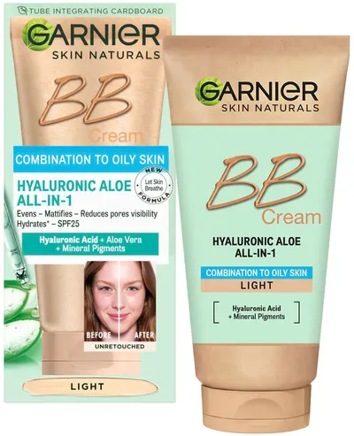 Garnier Skin Naturals BB crema de față Hyaluronic Aloe Oil free, Light, 50 ml