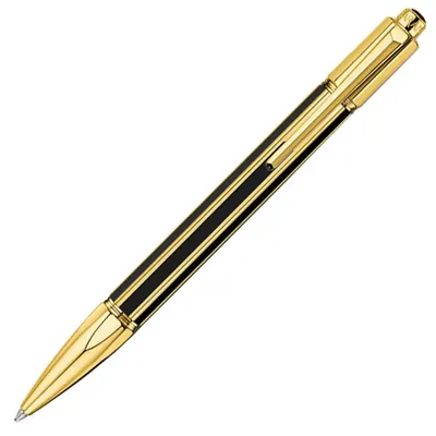 Pix Caran d'Ache China black - Black, Gold plated