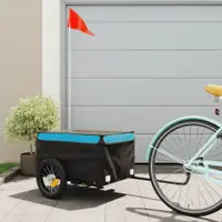 Gossi remorca pentru biciclete, negru si albastru, 30 kg, fier