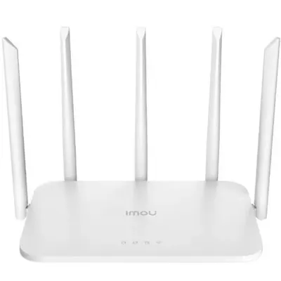 Router wireless Dual-Band Wi-Fi 6, Imou HX21, 2.4 GHz si 5GHz, 4 porturi Gigabit, 5 antene externe