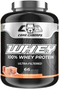 100% Whey Protein Ultra-Filtered, caramel toffee, 2270 g, Core Champs by Kai Greene