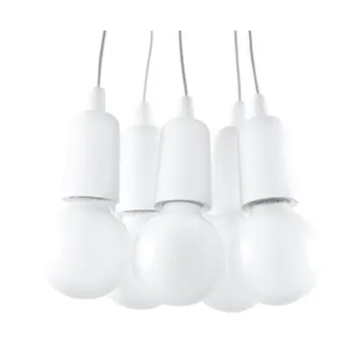 Lampa suspendata DIEGO 5 alb