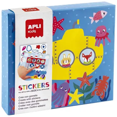 Joc cu stickere pentru copii Apli Kids - Vehicule