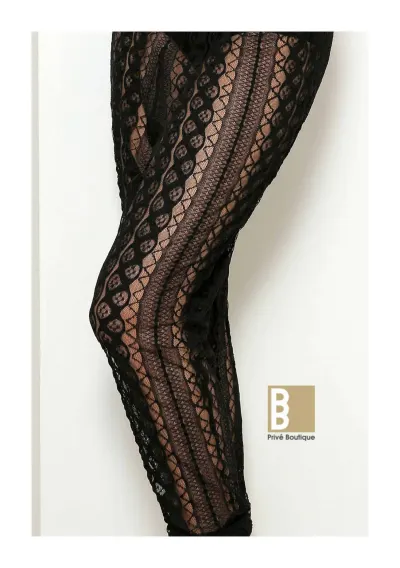 Pantaloni dantela cu tur lasat