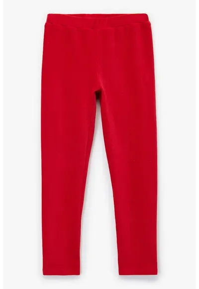 Colanti cu talie elastica - Rosu vermillion