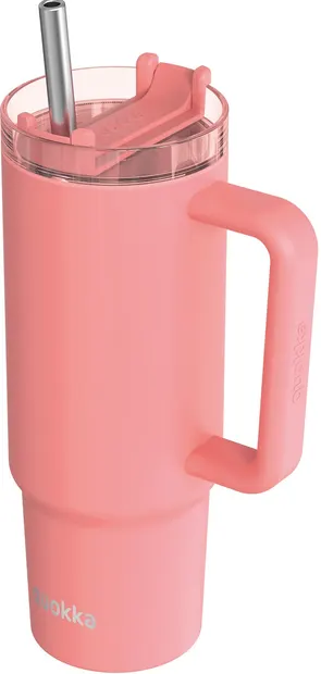 Cană termos Quokka Vibe - Coral, 880 ml