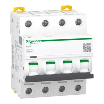 Acti9 Ic60L, Intreruptor Automat Miniatura, 4P, 4A, curba C