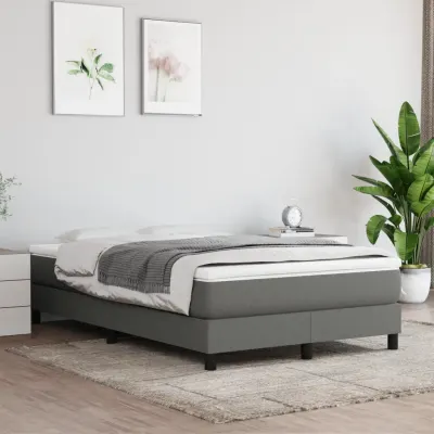 vidaXL Saltea cu arcuri buzunar, fermitate medie, gri închis, 120x200x20 cm, textil