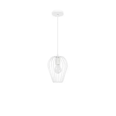 Lampa suspendata SAGE Alb Metal Alb Fabric Wire LED E27 1x12 Wat 230 Volt IP20 Fara bec