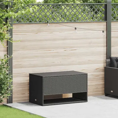Gossi cutie de perne de exterior negru 100x55x55,5 cm poly rattan