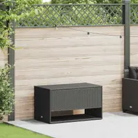 Gossi cutie de perne de exterior negru 100x55x55,5 cm poly rattan