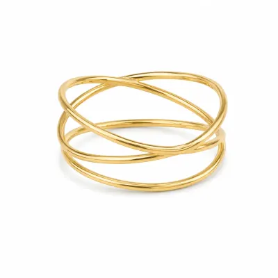 Inel Waves Gold cu Aur