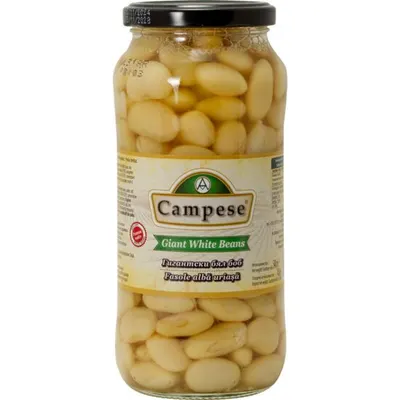 Fasole Albă Gigant Campese 540 g – Boabe Mari în Saramură, Fără Conservanți Engros