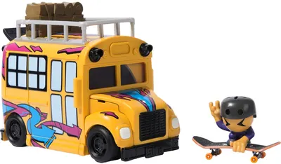 Set de joacă Tech Deck Sk8 Crew - Rampă pentru degete și skateboard, Ultra Sk8 bus