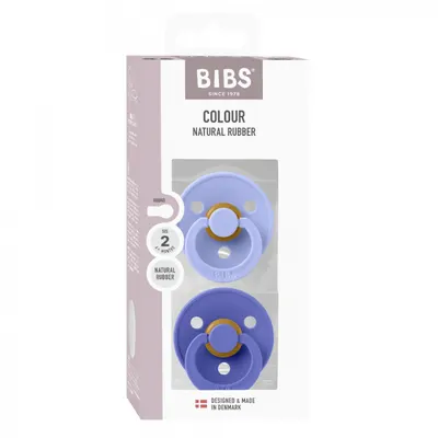 Set 2 suzete Bibs Colour Latex tetina rotunda 6 luni + HushGrape
